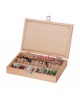 Set 100 accesorii pentru minipolizor drept + cutie din lemn